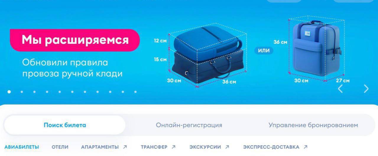 Суд обязал «Победу» пересмотреть правила перевозки ручной клади